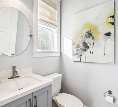 1st Floor Powder Room - Conveniently Located Off the Kitchen