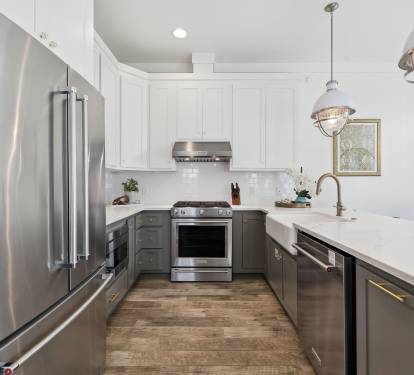 Chef's Kitchen Offering Stainless Steel Appliances