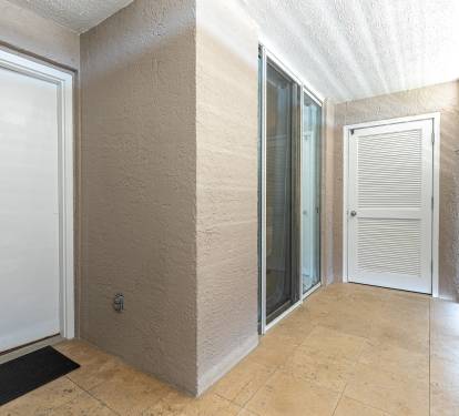 Your private entrance welcomes you with clean lines and modern finishes, setting the tone for a comfortable stay.