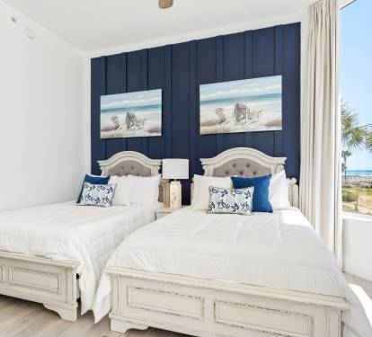 Wake up to stunning ocean views from your twin beds, perfectly positioned to catch the morning light and gentle sea breeze.