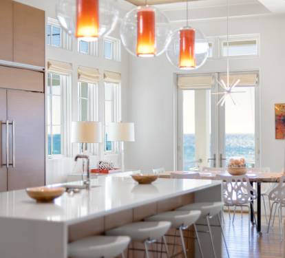 Your modern kitchen and dining space combines sleek design with warm touches, perfect for cooking meals and sharing conversations.