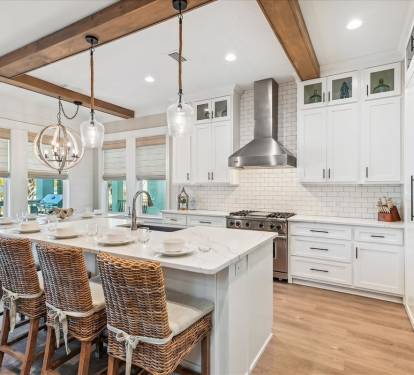 Luxury Chefs Kitchen with Seating for Four