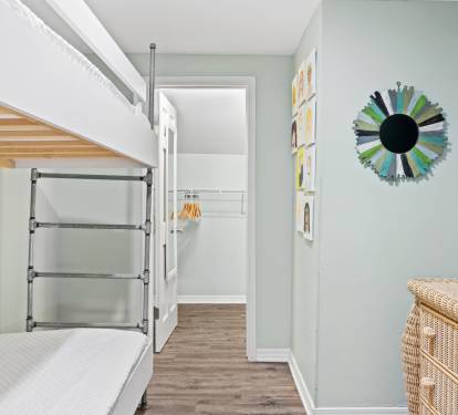 Bunk room off of second floor guest room