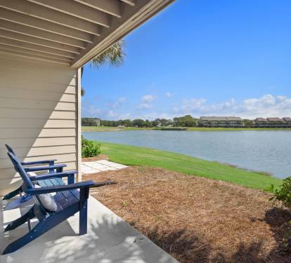 A peaceful outdoor spot perfect for relaxing by the water.