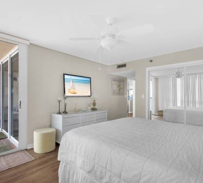 Bedroom 1 with Flat Screen TV