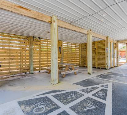 Endless Summer Shuffleboard Court + Grill + Picnic Table