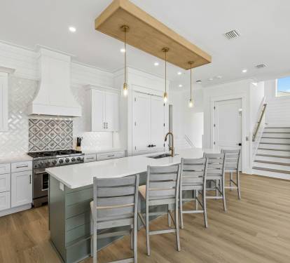 Ample Counter Space + Bar Seating for 5
