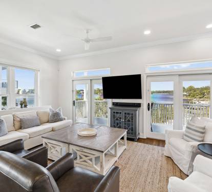 Bright & Airy Living Area with Stunning Lake Views!