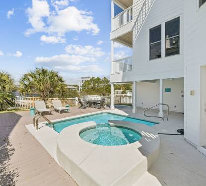 Enjoy the Private, Heated Pool & Spa Overlooking Eastern Lake!