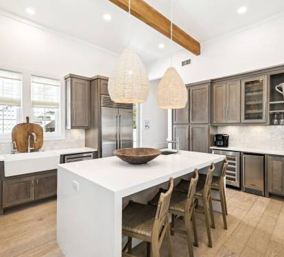 Ample Counterspace + Bar Seating for 4