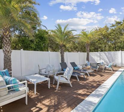 Ample Seating for Poolside Relaxation