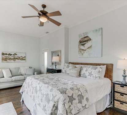 1st Floor Guest Bedroom - Furnished with a King Size Bed