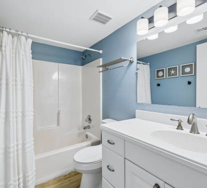 3rd Floor Guest Bathroom - Single Vanity + Shower/Tub Combo