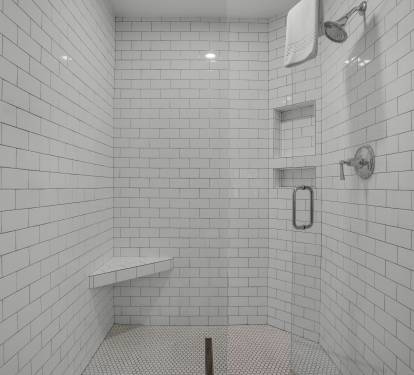 Bathroom 1 with Walk-In Shower