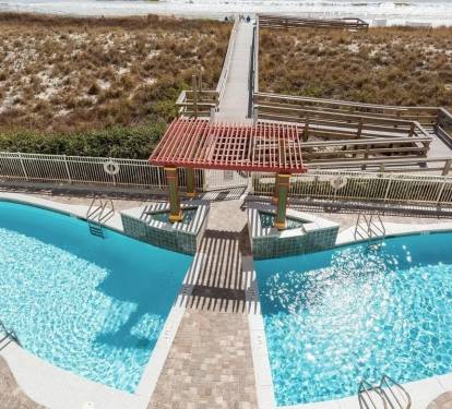 View of pools from Balcony