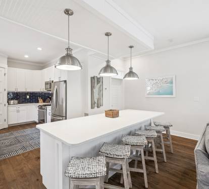 Spacious Chef's Kitchen With Bar Seating for 6
