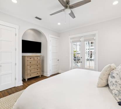 Primary King Suite - Patio Access + Flat-Screen TV