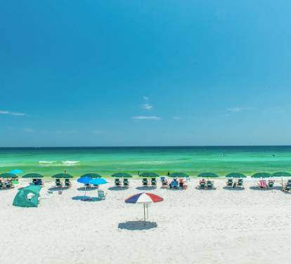 Gorgeous beach with emerald water 