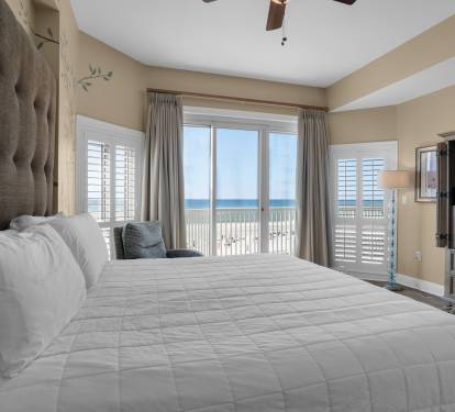 Primary Bedroom with King Bed and Flat Screen TV