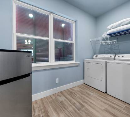 Koastal Kabana Laundry with Full Size Washer & Dryer