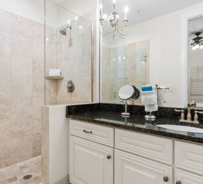 Bathroom 2 with large walk-in shower