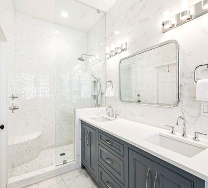 Primary King En-Suite - Dual Vanities + Walk-In Shower