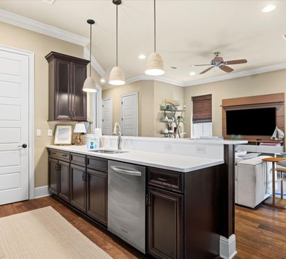 Fully stocked kitchen