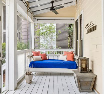 Cozy Porch Swing - Perfect for Morning Coffee!