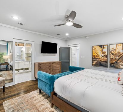 Primary King Suite - Equipped with a Flat-Screen TV