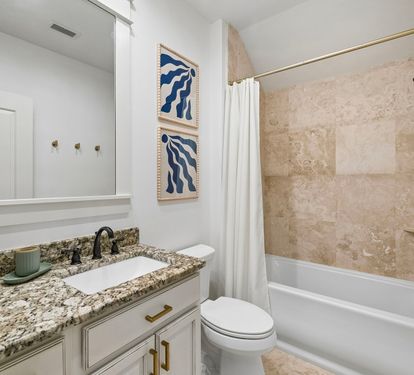 2nd Floor Guest Bathroom - Single Vanity + Shower/Tub Combo
