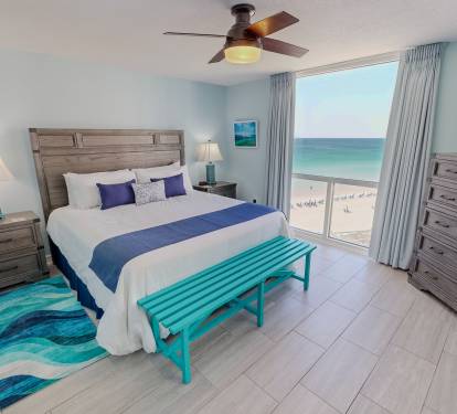 Wake to stunning ocean views from your cozy bedroom, complete with beach-inspired décor and modern comfort.