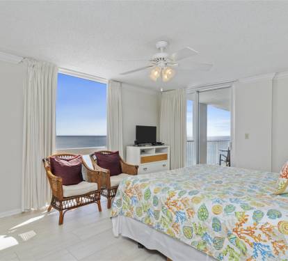 Wake up to endless ocean views from your oceanfront bedroom, where bright coastal decor meets the soothing sound of waves.