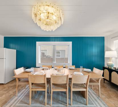 Dining Room-Table seats up to 10 plus highchair available!