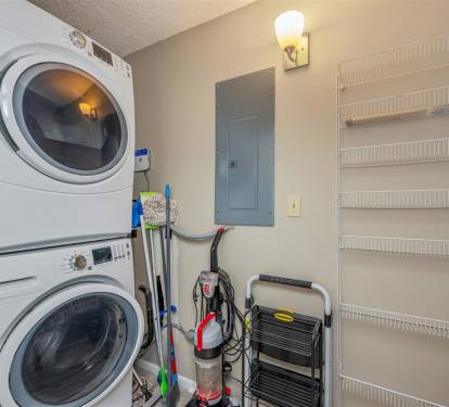 Your in-unit laundry room keeps fresh linens and clothes effortlessly clean during your stay.