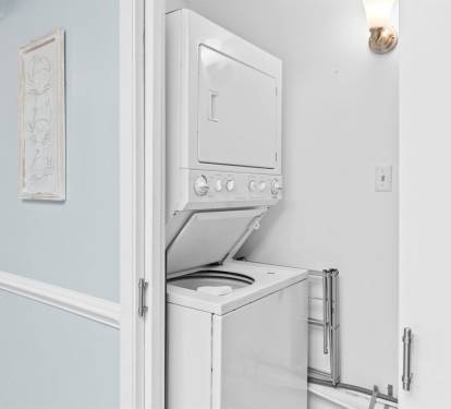 Your private laundry nook keeps you comfortable with convenient washing and drying right in your space.