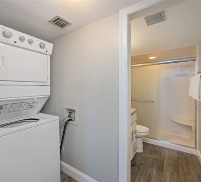 Your in-unit laundry and bathroom make daily routines effortless, with fresh towels and modern fixtures at your fingertips.