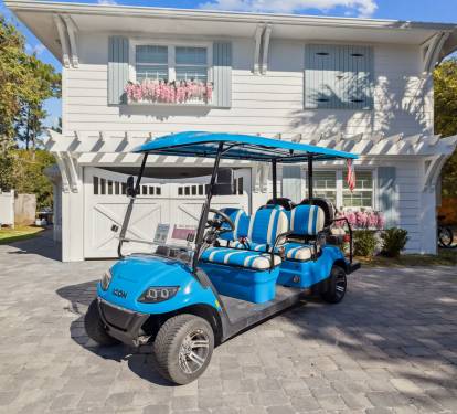 Explore 30A in Style on the 6-Seater Golf Cart!