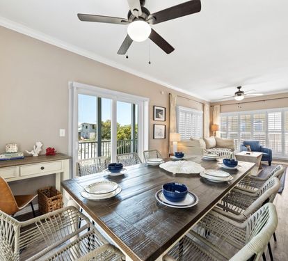 Salty Seashell Dining Table Seats 8
