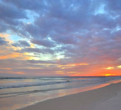 Take the golf cart over to the beach for some beautiful sunsets!