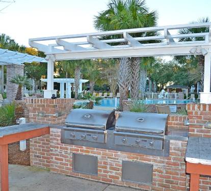Gather everyone around and grill dinner poolside!