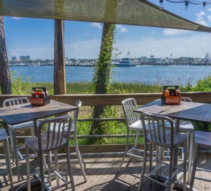 Enjoy waterfront dining!