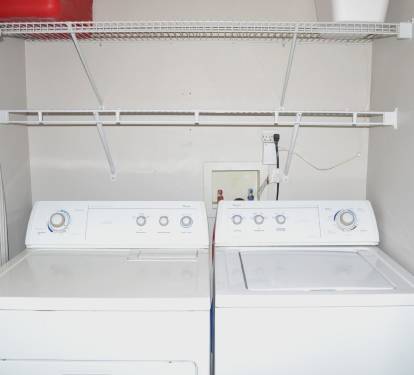 Convenient in-house laundry area