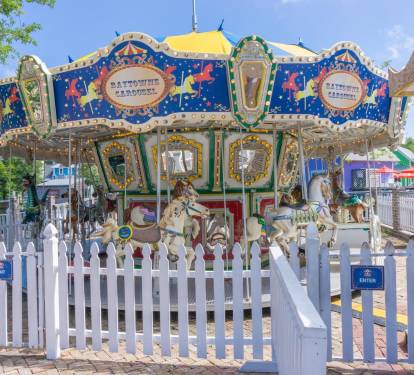 Kids and adults can enjoy the carousel just steps away from your condo.