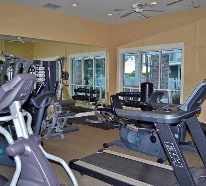 Work out gym is located on the 3rd floor by the pool.  Open 6am - 10pm