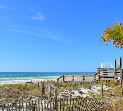 Take a stroll along the sugar white sands of the Gulf coast!