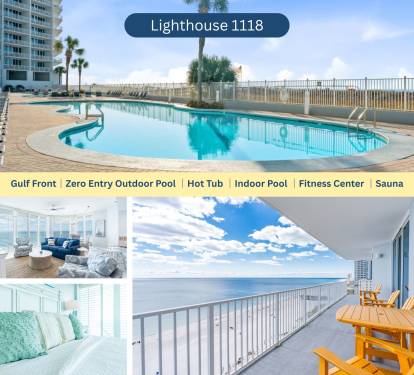 Lighthouse 1118 | 3 Bedroom 3 Bathroom | Gulf Front