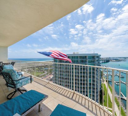 Caribe Penthouse C1 Balcony with Views of Gulf and Terry Cove