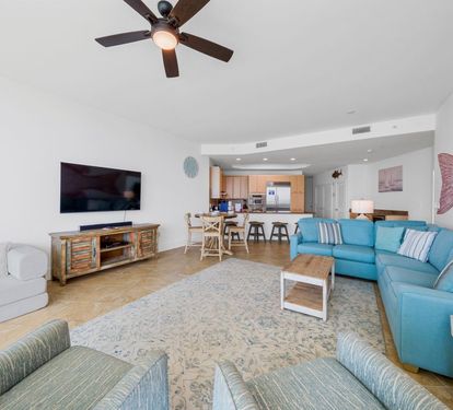 Caribe Penthouse C1 Living Room with Ample Seating