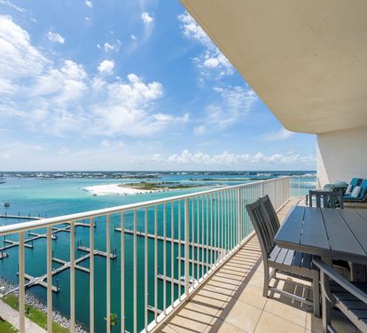 Caribe Penthouse C1 Balcony with Outdoor Dining Seating Six