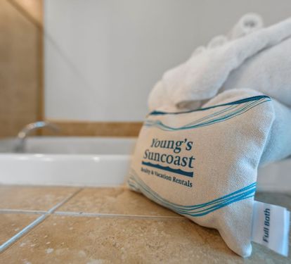 Caribe Penthouse C1 Primary Bathroom and Bathroom Amenity Package